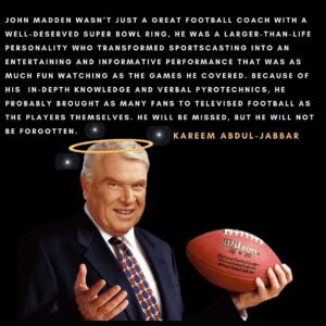 Kareem Abdul-Jabbar Instagram - #johnmadden