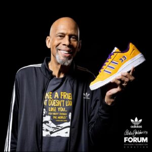 Kareem Abdul-Jabbar Instagram - Did you secure a pair of these custom #adidasFORUM at the @ntwrk SneakerCon event last weekend?

If you missed out, you can still sign up to win a special signed “Artist Proof” of the shoes on @adidas Creators Club. Winner is chosen July 6th!

Good luck and thank you for your support of the @skyhookfoundation. Together, we are giving kids a shot, that can’t be blocked!

#createdwithadidas