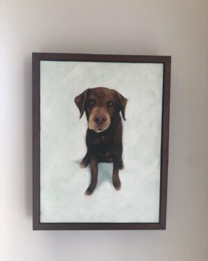 Karolina Wydra Instagram - I commissioned Jessica to make a painting of my boyfriends dog for his bday. I love it so much. Please check out her work @drawdawgs. She does a lot of work for local dog shelters. She’s an all around wonderful being.