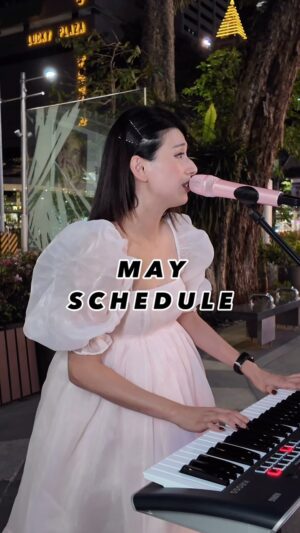 Karyn Wong Instagram - HELLO MAY! 

𝗛𝗼𝘀𝘁𝗶𝗻𝗴
@buzud.sg REimagined Healthcare EXPO 
11 May, 930am to 330pm

𝗥𝗮𝗱𝗶𝗼 @love972fm
5 May, 12pm to 4pm
12 May, 4pm to 8pm 
28 May, 12pm to 2pm 

𝗦𝗶𝗻𝗴𝗶𝗻𝗴
4 May, 7pm Singapore Expo Hall 5 @apaclftexhibitions
⭐ Will be my first time on Sheng Siong Show on 25 May!
DM me if you want tickets, I have a few to spare. Otherwise, see you on TV! 百倍！
 
𝗠𝘂𝘀𝗶𝗰 𝗜𝗻 𝗧𝗵𝗲 𝗖𝗶𝘁𝘆 @sunteccity with @guitarstreet 
Every Wednesday at Suntec Plaza (excluding public holidays)
8 & 29 May, 615pm to 815pm

𝗠𝗲𝗿𝗺𝗮𝗶𝗱 𝗟𝗶𝘃𝗲 𝗦𝗵𝗼𝘄 
Representing @thesingaporemermaid at NCO Club, Fish Pool (JW Marriott)
9 & 10 May, 715pm to 8pm 

𝗕𝘂𝘀𝗸𝗶𝗻𝗴
See you if I see you on the streets! I always think it is a very beautiful thing to bump into people on the streets, so let’s leave it up to fate, and say hi please hehe! #BUSKaryn 

💜 Partners
Vocal Class: @thesingingloft
Hair: @chambershairstudio @mervynlee_
Skin: @cheongdamskin
Watch: @orientstar.sgp
Emcee represented by: @flyentertains