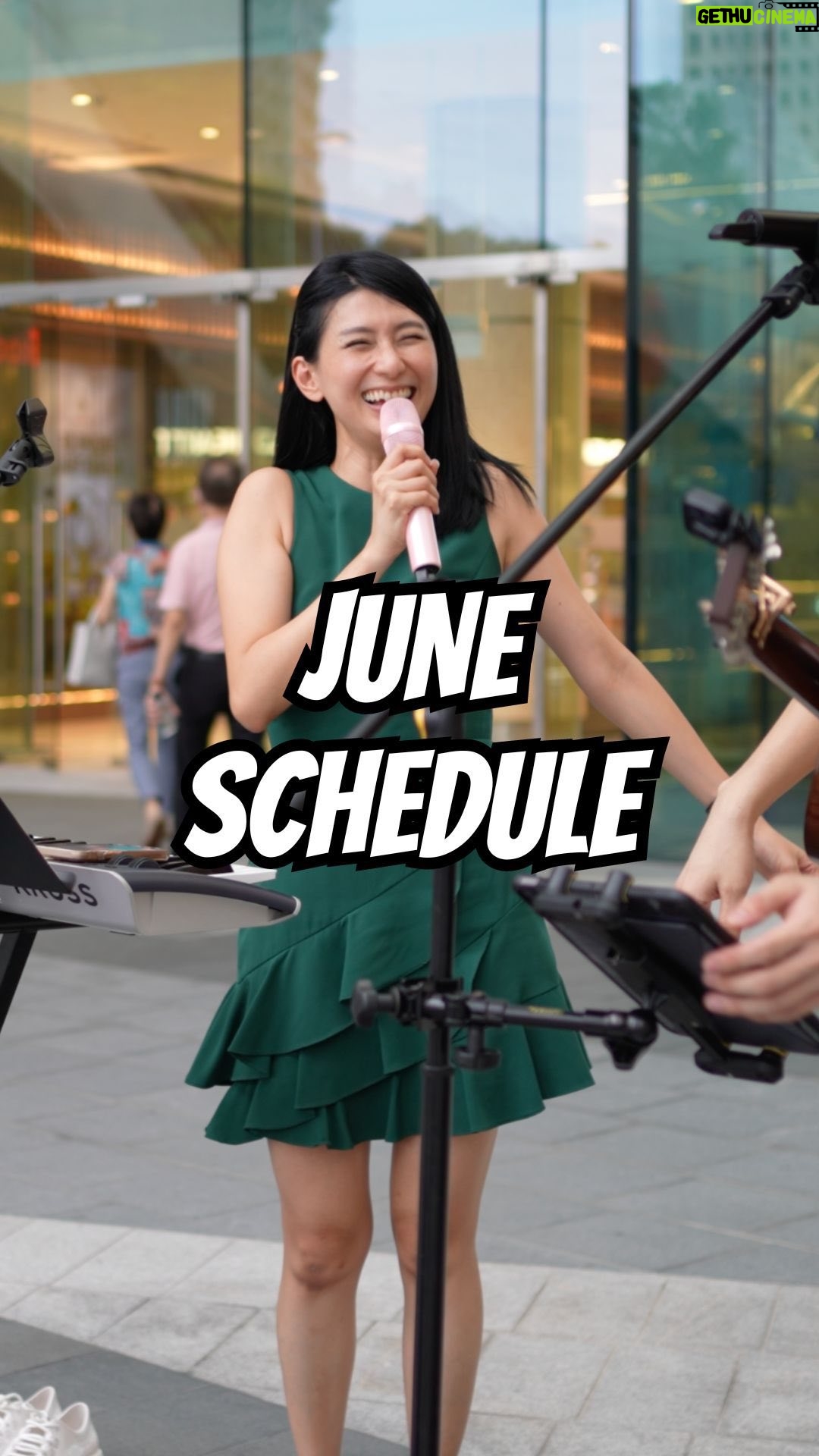 Karyn Wong - 451 Likes - See you soon!
P.S. still figuring out this vocal processor haha @citymusicsg
𝗠𝘂𝘀𝗶𝗰 𝗜𝗻 𝗧𝗵𝗲 𝗖𝗶𝘁𝘆
5 June, 6.15pm to 8.15pm
Suntec Plaza, outdoor area near Footlocker
1st Year Anniversary Celebration! Come and join us for games!
In collaboration with @sunteccity @citymusicsg @guitarstreet
Regular performances every Wednesday at Suntec Plaza (outside Footlocker)
12, 19, 26 June, 6.15pm to 8.15pm
𝗢𝗿𝗶𝗴𝗶𝗻𝗮𝗹 𝗦𝗼𝗻𝗴 𝗟𝗮𝘂𝗻𝗰𝗵
In collaboration with @ltasg Thomson-East Coast Line (TEL) Stage 4 launch, @thegreatziyi and myself have done up an original song, so keep a lookout for this!
𝗛𝗼𝘀𝘁𝗶𝗻𝗴
2 June, 8am to 12pm
Cold Storage & Giant Kids Run 2024
Palawan Green Sentosa
8 June, 5pm to 9pm
East Coast GRC Family Fiesta
PAssionWave @ East Coast & Outward Bound Singapore
𝗥𝗮𝗱𝗶𝗼 @love972fm
31 May, 7am to 10am
7 June, 7am to 10am
14 June, 7am to 10am
16 June, 12pm to 4pm
17 June, 11am to 2pm
20 June, 11am to 2pm
23 June, 4pm to 8pm
28 June, 11am to 2pm
30 June, 12pm to 4pm
𝗦𝗶𝗻𝗴𝗶𝗻𝗴
1 June, 6.10pm (with @fattkew_theoneboyband )
Kampong Glam Dumpling Festival 2024
Outdoor Tentage at Albert Mall between OG Albert Complex & Fu Lu Shou Complex
22 June, 5.30pm (with @guitarstreet)
Little Furry Fair 2024
@tampineswest Play@West between 890D & 897 Tampines Street 81
Bring your fur kids along! 🐶🐱🐾
29 June, 1.45pm (Solo)
The MOVING Fundraising Concert @groundupinitiative
Kampung Kampus, 91 Lorong Chencharu
𝗠𝗲𝗿𝗺𝗮𝗶𝗱 𝗟𝗶𝘃𝗲 𝗦𝗵𝗼𝘄
Representing @thesingaporemermaidschool
9 June, 11.30am
Ocean Aquatic Adventures
Tanglin Mall
Free admission for all, children welcome
I’ll be reading a nice little tale! 👧🏻🧒🏻👶🏻👦🏻
𝗕𝘂𝘀𝗸𝗶𝗻𝗴
See you if I see you, and say hi! #BUSKaryn
💜 Partners
Vocal Class: @thesingingloft
Hair: @chambershairstudio @mervynlee_
Skin: @cheongdamskin
Watch: @orientstar.sgp
Emcee represented by: @flyentertains