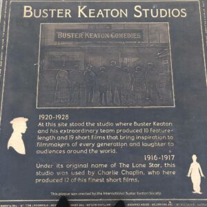 Kat Brower Instagram - Came across the original spot of Buster Keaton’s studio today at Lillian Way and Eleanor in Hollywood on my way back from an audition. Two nice gentleman that work at Quixote are also fans, thanks for the history guys!  #busterkeaton #silentfilm #comedy #losangeles #actorslife #auditions #love #talent #film #hollywood #quixotestudios