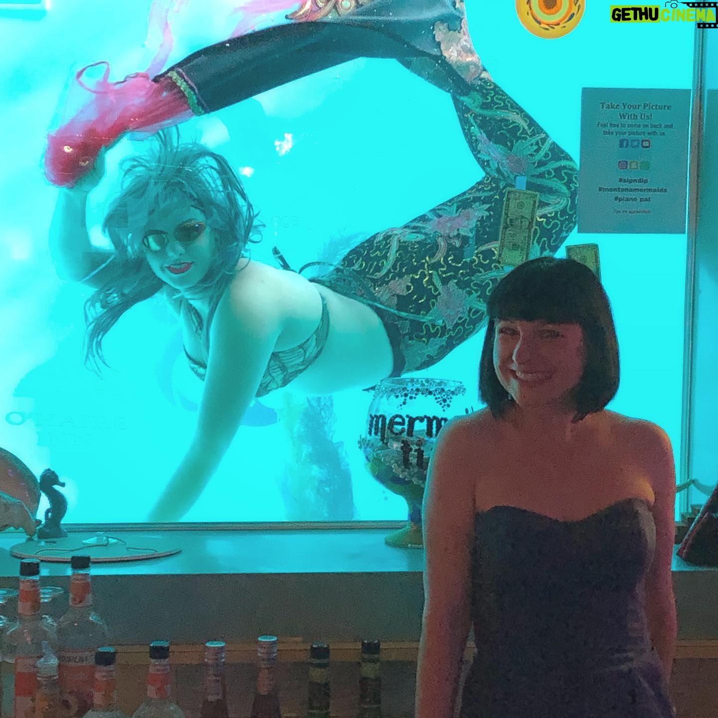 Kat Brower - 498 Likes - Me and the mermaid! I have seen many amazing creatures in Montana this week - an antelope, a llama, a buffalo, an eagle...but this mermaid is the most amazing of all! #mermaids #mermaidsarereal #sipndip #fun