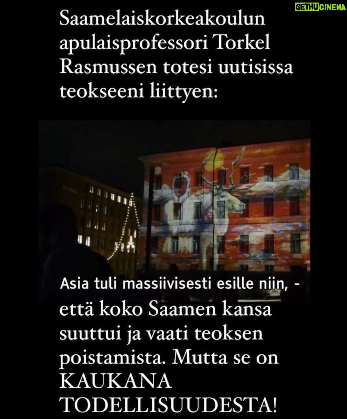 Katariina Souri - 3.5K Likes - Totuus tuli vihdoin esiin tämän päivän Saamenkielisissä uutisissa. Median kyhäämä lokakampanja minua vastaan ei perustunut totuudelle, ja saamelaiset saivat hirvittävän määrän asiatonta ja täysin perusteetonta vihapuhetta niskaansa.
Syynä ei ole maalaukseni väitetyt stereotypiat vaan median, etenkin Ylen ja Hesarin tarkoitushakuinen agendajournalismi.
Yritin toimittajille sanoa, että saamelaisia on kuultava laajemmin, mutta kieltäytyivät. Annoin jopa yhteystietoja, mutta kukaan ei halunnut näitä saamelaisia kuulla.
Minäkö siis syrjin saamelaisia, vai syrjikö sittenkin valtamedia???
