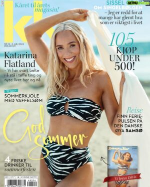 Katarina Flatland Instagram - I dag starter jeg ferien, og feirer det med å få være coverpike for @kkmagazine 🎉😭 Det er skikkelig stas!!!! De feirer 150 år, og jeg fikk være med å gjenskape et historisk strandcover fra 1949(!)🌸

Goooood sommer, kjære følgere! Nyt ferien med de du er glad i, det skal jeg💕💕💕
