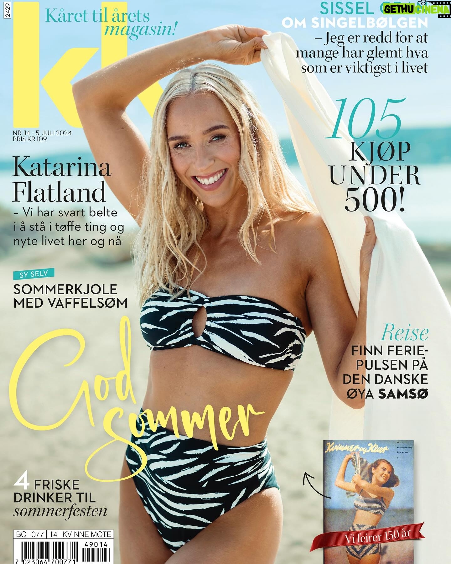 Katarina Flatland - 6.2K Likes - I dag starter jeg ferien, og feirer det med å få være coverpike for @kkmagazine 🎉😭 Det er skikkelig stas!!!! De feirer 150 år, og jeg fikk være med å gjenskape et historisk strandcover fra 1949(!)🌸
Goooood sommer, kjære følgere! Nyt ferien med de du er glad i, det skal jeg💕💕💕