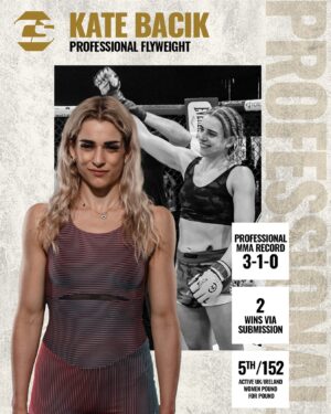 Kate Bacik Instagram - @gbtt_hq fighter @purplesupernova7 climbing the P4P ranks in the female category 👊🔥

[ #CagedSteel - #mma - in association with @fightscoutapp ]