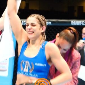 Kate Bacik Instagram - A CHAMPION'S MINDSET 😎🏆🥇 SIMPLY PUT.
.
.
.
#champion #pallasathena3 #pawfc3 #pallasathena #katebacik #bacik #flyweight #bantamweight #airmediaproductions #pawfc #mindset #motivation #meekmill #hiphop #fighterlife #jiujitsulifestyle #femalefighter #mma #muaythai #inthebooth #queenofthesouth #mentality #mmareels #mmamemes #ufcmemes