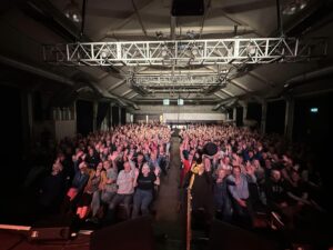 Kate Rusby Instagram - Aw what a ￼￼gorgeous night tonight at Cheese and Grain in beautiful Frome 🌟 Thanks for singing and being awesome 😊 Can you spot yourself? 😃

Tomorrow we are off to Hall for Cornwall in Truro wheeeeeeee 🏎️

#springtour2023 #KateRusby #Est1973 #songs #tour #musicislife #Jenny #manlytunes #winetime