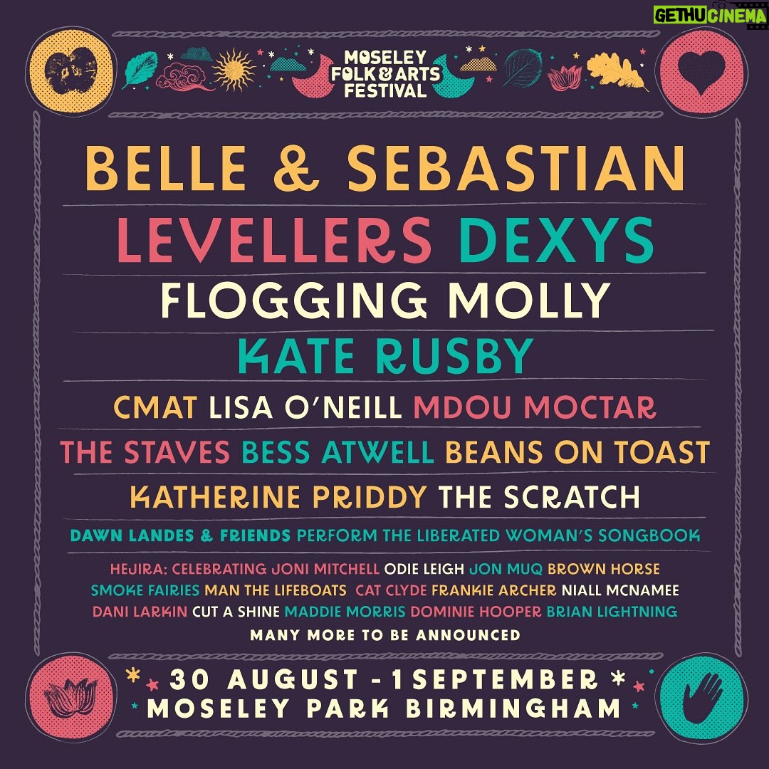 Kate Rusby - 356 Likes - Awwwso so happy to be returning to lovely @moseleyfolkfestival on Sept 1st this year. Great line up and @deebookane birthday too!! 😃🥳🎊🌸☀️❤️