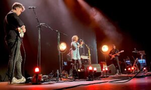 Kate Rusby Instagram - 🌸🌟Another cracker of a show tonight, our third night of the Singy Songy Session Tour at @victheatrehx Halifax. Thank you so much for coming out and making it a wonderful, sparkly night you lovely people ⭐️🌸

Next stop is @paviliontheatreglasgow  on April 18th vroom vroom 🚗

#singysongysessiontour #katerusby #springtour #guitars #acousticguitars #electricguitars #bass #rhodeskeys #bouzouki #moog @duncanlyall @deebookane @sammysauceboat @isophase_audio 

📸’s by our incredible lighting engineer @zaknicholson 🥰