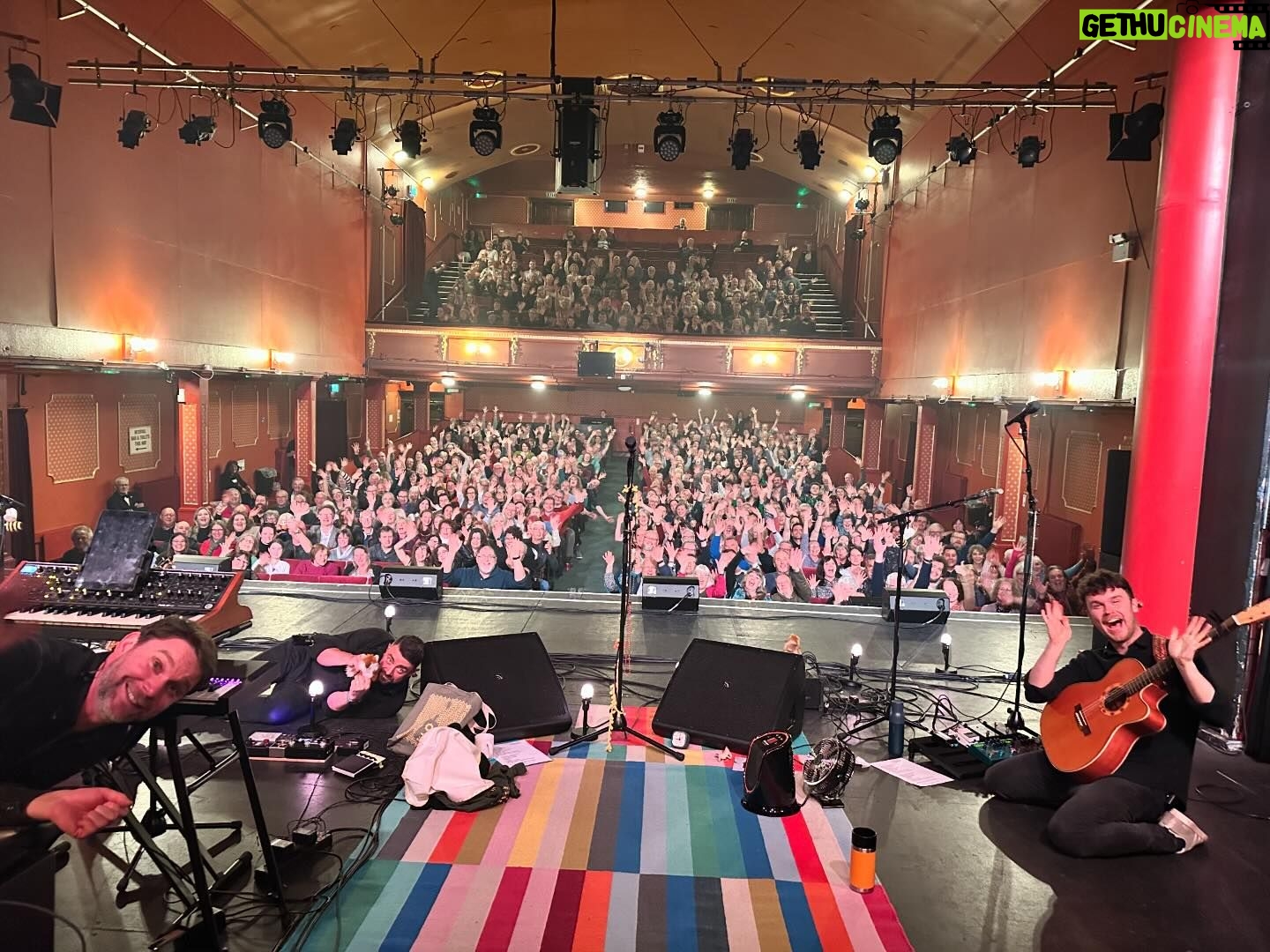 Kate Rusby - 294 Likes - 🌸⭐️🌸 We had the most amazing, beautiful and heart warming gig last night at @thefromememorialtheatre. You sang your hearts out and gave us such a gorgeous welcome at your venue for our first ever visit. We can’t wait to come back 🙏🏻🌸⭐️🌸
On today to @lighthousepoole, vroom vroom 🚗
📸 1 by moi
📸’s 2&3 by our fab lighting engineer @zaknicholson
#singysongysessiontour #springtour #frome #katerusby #guitars #acousticguitars #electricguitars #bass #rhodeskeys #moog #bouzouki #band #pooledorset @deebookane @duncanlyall @samkellysings @isophase_audio