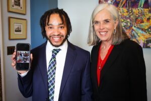 Katherine Clark Instagram - Seven years ago, De’Shawn Washington almost settled into life as an accountant. But his passion for education and childhood development inspired him to pivot. 

Today, his steadfast service to students in Lexington public schools has won him recognition as Massachusetts' first black male Teacher of the Year.
 
It was an honor to speak with De'Shawn about answering the call of teaching and empowering the next generation of American leaders.