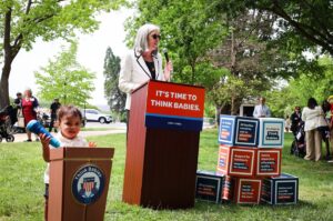 Katherine Clark Instagram - America’s child care system is in crisis.

Proud to join child care champions from all corners of the country at this year's #StrollingThunder.
 
Together, we can deliver accessible, affordable child care for all.