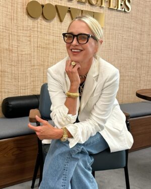 Katherine LaNasa Instagram - Catching some shade with my Peeps in LA! 🤍U 4Ever @oliverpeoples