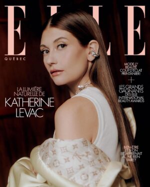 Katherine Levac Instagram - Grandement choyée d’avoir pu m’entretenir avec la brillante et bienveillante @laima.ab en vue de la sortie de mon nouveau spectacle L’homme de ma vie.

Gâtée pourrie encore une fois de côtoyer l’équipe de rêve du @ellequebec 🤍

Photographie @lianbenoit 
Stylisme @farahbenosman 
Maquillage @olivinet_makeup 
Coiffure @daviddamours 

Direction artistique @samputhputh 
Production @claudiaguy 
Éditrice @sophiebanford