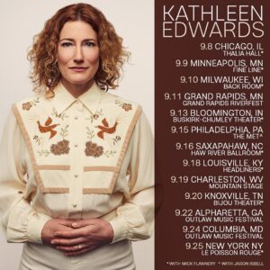 Kathleen Edwards Instagram - What’s better than announcing a tour? Asking @colinjcripps to come. (He said yes.)⁣
 ⁣
September 8 - Chicago, IL - Thalia Hall*⁣
September 9 - Minneapolis, MN - Fine Line*⁣
September 10 - Milwaukee, WI - Back Room*⁣
September 11 - Grand Rapids, MN – Grand Rapids Riverfest⁣
September 13 - Bloomington, IN – Buskirk-Chumley Theater*⁣
September 15 - Philadelphia, PA - The Met^⁣
September 16 - Saxapahaw, NC - Haw River Ballroom*⁣
September 18 - Louisville, KY - Headliners*⁣
September 19 - Charleston, WV - Mountain Stage⁣
September 20 - Knoxville, TN - Bijou Theater*⁣
September 22 - Alpharetta, GA - Outlaw Music Festival ⁣
September 24 - Columbia, MD - Outlaw Music Festival⁣
September 25 - New York, NY - Le Poisson Rouge*⁣
 ⁣
*with @mickflannerymusic 
^supporting @jasonisbell 
 ⁣
Tickets on sale Friday, July 9 @ 10 am.