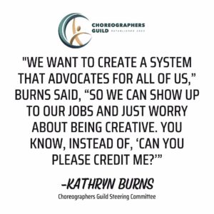 Kathryn Burns Instagram - We’re starting a guild! PLEASE READ this amazing @nytimes article to understand why.  #choreographersguild #nytimes *link in bio

“Despite their influence, choreographers have been persistently and often bafflingly sidelined. In the more traditional worlds of film, television and music videos, there is little standardization in choreographer pay or crediting, and choreographers are often forced to sign away the rights to their work. In the wilder wilds of YouTube and TikTok, where choreography is frequently built to go viral, questions of crediting and compensation for dance creators have become especially complicated and urgent.” - @margaretfuhrer (thank you)