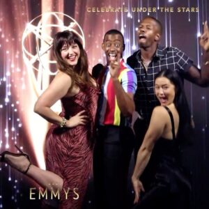 Kathryn Burns Instagram - What a joy to celebrate under the stars with friends who are also stars! ⭐️🍾 #emmys #choreographers #music #latergram