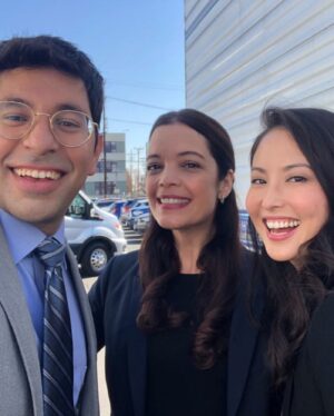 Kathy Wu Instagram - Thank you @boschamazon #boschlegacy for having me! Fun day at work with these lovely two!  @mrpaulguzman @katiamariagomez 
Thanks to my team @angelcitytalent & #taotalent 

#bookedit #actorslife #setlife