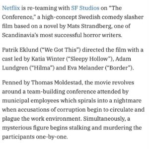 Katia Winter Instagram - Very excited to share this news! LOVED working with this incredible cast. 🔪🩸