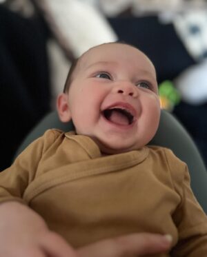 Katie Carpenter Instagram - I’m not going to lie to you, I didn’t feel a strong connection with my baby when she was first born. My first thoughts were, “oh thank God that’s over.” And, “well at least she’s cute.” 

I think they say fathers take time to connect with their babies. After all, I carried and grew her for 9  months. I felt her kicks and wiggles. But.. to me, she was still a stranger. 

I remember telling Kevin about a month after she was born that, ‘I thought I loved her.. but I still loved him more.’

He said he loved the baby more 😂

I was tired. And as simple as I naively assumed breastfeeding was, it’s not always the case. It can be physically and emotionally draining, and a lot of pressure to be the only food source and sometimes comfort for this little innocent being. 

I began thinking something may be wrong with me. 

But then she smiled.
Suddenly she seemed like a PERSON. 

My love for her has grown. Every time she does something new, I’m so proud, so entranced that we managed to create such a perfect baby. 

All to say: I know people love to show the perfect moments, and not the tough ones. 

This is tough. It’s also beautiful. And life is both.