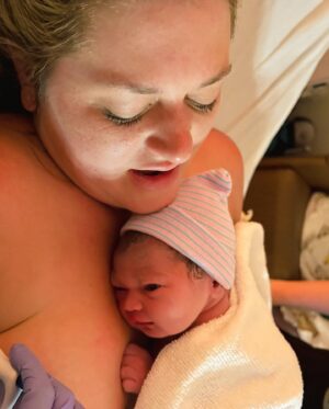 Katie Carpenter Instagram - Introducing Cora Rae Welch. Our sweet little girl came into this world on Wednesday, October 25th at 6:18pm. What a journey to get her here. We’re so in love!!