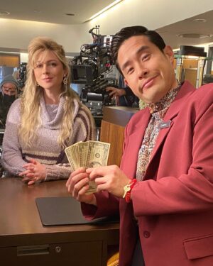 Katie Wilson Instagram - Now that the strike is over I can share that last month I was on #QuantumLeap 🎉 S2E2!! Catch it on NBC, Peacock, Hulu, or On Demand! 

I had an amazing experience shooting the episode & @raymomomo was so extremely kind & welcoming. Go watch me be an 80’s snippy bank customer! 😊