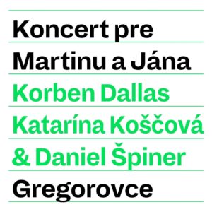 Katka Koščová Instagram - 🖤KONCERT PRE MARTINU A JÁNA, 5. MÁJ, GREGOROVCE, 18:00🖤
Koncert pre Martinu a Jána sa uskutoční v nedeľu 5. mája v areáli Základnej školy v Gregorovciach pri Prešove. Na koncerte vystúpi jedna z najžiadanejších slovenských kapiel Korben Dallas a aktuálni držitelia ceny Radio_Head Awards Katarína Koščová a Daniel Špiner. Aj tento rok koncert organizujeme v spolupráci s obcou Gregorovce.
👉VSTUP NA PODUJATIE JE VOĽNÝ

Piateho mája by Martina Kušnírová a Ján Kuciak oslavovali šieste výročie svadby. Podujatie sa bude konať na symbolickom mieste, v centre Gregoroviec v areáli základnej školy, do ktorej chodila Martinka. Súčasťou večera bude aj diskusia.

🗣️„Piateho mája v roku 2018 mali Martina a Ján spojiť dve rodiny, ešte skôr však ich zákerná vražda spojila celé Slovensko. Chceme ukázať, že podstata tohto spojenia – zápas o pravdu a spravodlivosť – pretrvávajú. V čase, kedy na svojich postoch končia ľudia ako vyšetrovateľ Peter Juhás, či dvojica prokurátorov dozorujúcich tento prípad, sa musíme vrátiť na začiatok a ukázať v prvom rade spolupatričnosť s rodinami Martiny a Jána, ale aj so všetkými, ktorí zápasia o lepšie Slovensko. Veríme, že s mnohými takýmito ľuďmi sa stretneme aj na koncerte v Gregorovciach,“ hovorí o koncerte Michal Kaščák.

🖤Mediálni partneri: Rádio_FM, Aktuality.sk, Obkec

👉VIAC INFO: LINK IN BIO @pohodafestival

#AllForJan #AllForMartina #KoncertPreMartinuAJana #Nezabudneme #SmeVTomSpolu #pohodafestival
-----------------
EN: The Concert for Martina and Ján will take place on Sunday, 5th May, in the grounds of the Gregorovce Primary School near Prešov and will start at 6p.m. The concert will feature one of the most popular Slovak bands, Korben Dallas, and the current winners of the Radio_Head Awards, Katarína Koščová and Daniel Špiner. This year, the concert is once again being organised in co-operation with the Municipality of Gregorovce.
 👉Admission is free.

On 5th May, Martina Kušnírová and Ján Kuciak would have celebrated their sixth wedding anniversary. The event will be held in a symbolic location, at the heart of Gregorovce, on the premises of the primary school Martina used to attend. The evening will also include a discussion.