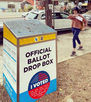 Katy Stoll Instagram - Totally candid snap of me VOTING!!! Drop off/mail that ballot in ASAP my sweets
