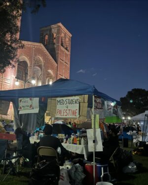 Kausar Mohammed Instagram - This past Friday, @amaliamegusta and I went to our alma mater to support the encampment. I have never been prouder of my UCLA. I kept tearing up because of the beauty of the space, the community care in action, and seeing people pray together at a protest. It was PEACEFUL and moving. Then, later in the weekend, counter protestors showed up on campus to  defend Isr**l’s genocide of 🍉 People, and have been harassing, attacking, and harming students. Last night, they lit fireworks into the students encampment and attacked them with bear spray (slide 6). And somehow, in some way, our media and politicians are calling our students —  who ALL OVER THE WORLD, are standing up for Palestine — calling them “terrorists”. Whats it gonna take to STOP THE GENOCIDE and hold perpetuators of violence  accountable, here -- and abroad? Sending strength and solidarity to our students all over the word, we are with you. 

Follow and check out @sjpatucla @ucladivest for ways to support the students. 
Ty @amaliamegusta for pics