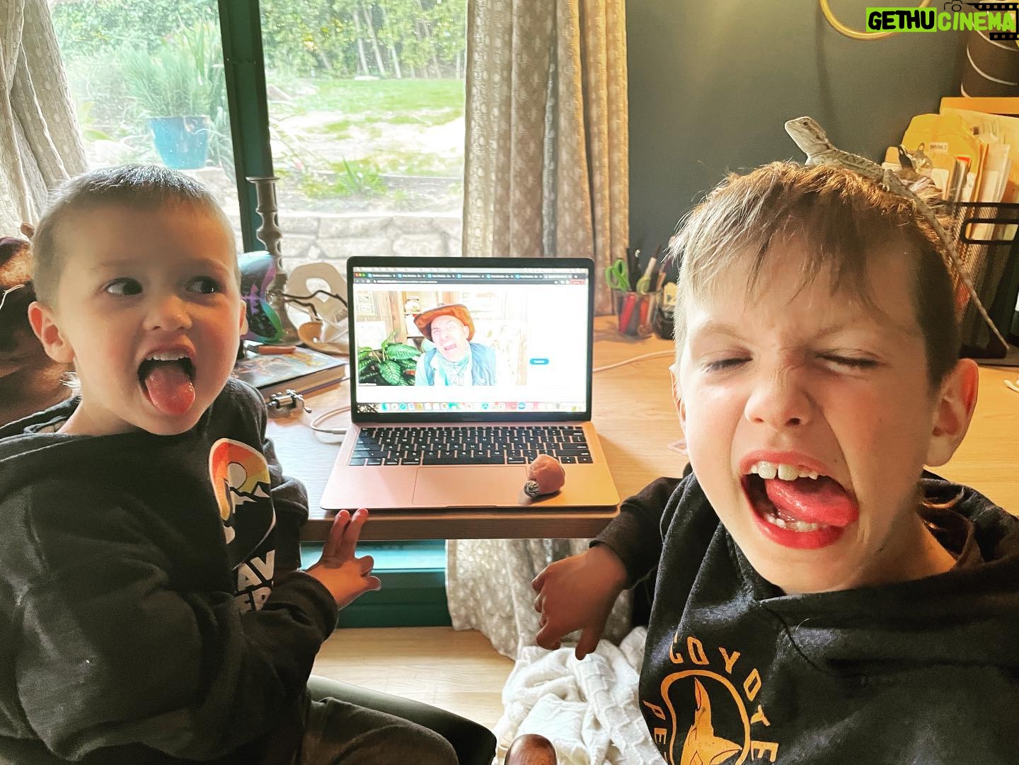 Kaylee DeFer - 527 Likes - These boys have been wearing their #CoyotePeterson Brave Wilderness sweaters in anticipation for his #varsitytutors class all week! Thank you for such an awesome and informative session today, @coyotepeterson These boys sure do love you. You’ve inspired these animal lovers in so many ways through the pandemic. When we first started quarantine I only knew how much it was affecting Theo when he came to us sobbing saying, “Now I’ll never get to meet Coyote Peterson”. This little zoom class made his day more than you’ll ever know. And yes, that’s a bearded dragon on his head.