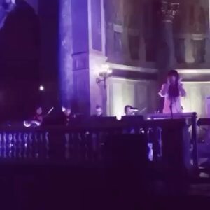 Kazu Makino Instagram - we did a show in 2014?  misery is a butterfly with strings…it had a vibe and loved the audience that night…🩵💥🌙 video and photo by @mcillustrator mcillustrator and this is jane’s song and i wore jane dress @maisonmayle