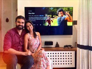 Keerthi Pandian Instagram - #BLUESTAR is now streaming on Amazon Prime @primevideoin (India) and @simplysouthtv @official_tentkotta (Outside India) . 

Have a good time watching with your friends and family! ❤️
