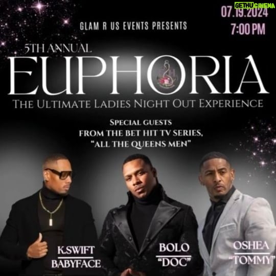 Keith Swift - 8K Likes - K.O.B. @keithswiftjr @oshearussell @michaelbolwaire
Coming to a city near you. First stop VA
At the 5th Annual #Euphoria #July 19th
Grab your tickets NOW!!
Link for tickets in @glamruseventsva Bio 🔌🔌🔌
#DMV
#DC #Maryland #Virginia
#Henrico
#RichmondVA
#ATQM
#AllTheQueensMen
#KOB #Keith #Oshea #Bolo