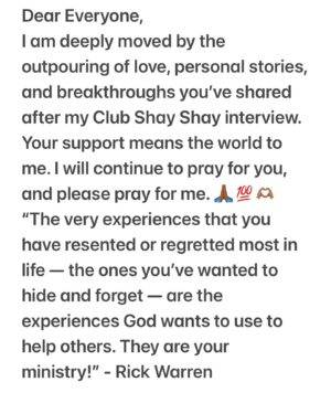 Kel Mitchell Instagram - Matthew 28:19-20 ⬅️ 😇
Remember. It feels good to do what God made you to do! 💕 ..
Thank you all 🙏🏾
Thank you Lord 🕊️
Thank you @clubshayshay 🎙️
Thank you to my amazing wife @therealasialee for your unwavering encouragement and the way you empower me every day. I love you deeply! You are a gift from God. God knew my heart needed you 💍 
Thank you to my family and friends for all the love 💯

#kelmitchell #asialeemitchell #asialee #clubshayshay #kenanandkel #reallove