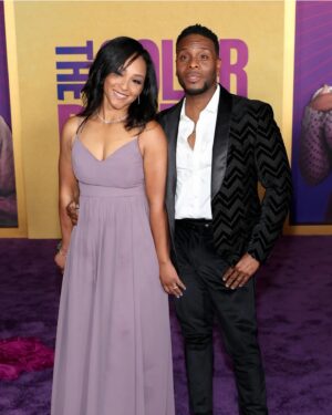 Kel Mitchell Instagram - Dazzled by the cinematic beauty of  @thecolorpurple premiere. The movie was incredible, but the real highlight? Watching it with the one who makes every scene in life extraordinary. Love u  @therealasialee 💜🎬 #PremierePerfection #LoveInEveryFrame #asialeemitchell #asialee #kelmitchell #colorpurple #movienight