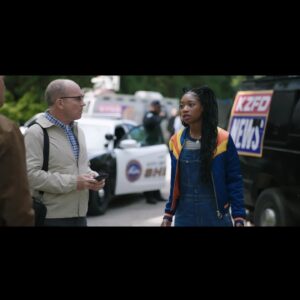 Kelcey Mawema Instagram - Strike’s over biatch! (woo!) Go watch Totally Killer on @amazonprime !! Had thee best time working on this one, and I spent it mainly working with the OG’s. Thank you for sharing your wisdom and light, I’ll forever cherish getting to work with you all. 🔪🩸👻🫀
