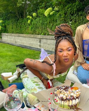 Kelcey Mawema Instagram - a secret garden and it’s fairies 🧚🏾‍♀️💐🦋🎨🍄