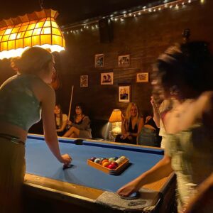 Kelli Garner Instagram - I have never seen more softness and beauty around a pool table in my life. ❤️‍🔥🎱❤️‍🔥