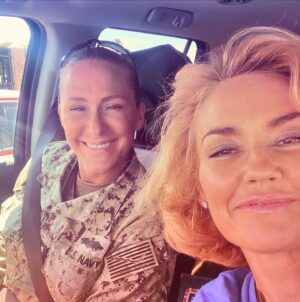 Kelly Carlson Instagram - Got to see the real Queen @stokesbee today. It’s not often I get to see her, but hanging with this one ya learn a thing or two. Trust me! Grateful for wisdom in others. She’s one of a kind.  Navy is lucky to have her. And I am as a friend. 🥂 Happy Birthday Melanie🎂🥂🎂 ❤️ We had just enough time to have a fab lunch and caught up our busy lives. #girlfriends #bosslady