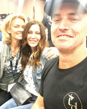 Kelly Carlson Instagram - Time flies and life goes in wild and fun directions. Love you @tallgirlsrock  I think guys call girls like her a “Unicorn” Stunning beyond words, kind and sincere as a human can be, true and through friend, independent, so fun, optimistic and very intelligent. One of a kind. So grateful for our paths crossing so many years ago. 2003 (probably) Red carpets to knife shows 2024 in TX🤷🏼‍♀️ 🤘🏻🫶🏻 #lifelongfriendships #pamgreen #kellycarlson #trackerdan #trackerdanboothbabes #niptuck