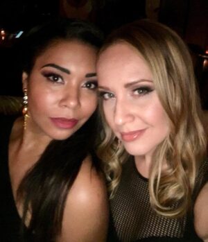Kelly Karbacz Instagram - #WCW #WCE Shout out to @thecrusher007 ! She is stunningly beautiful both inside and out and she  embraced me with open arms from the moment I stepped onto the set of #OITNB . Hey #Ruiz , #Sankey loves you!!! ❤️#OrangeIsTheNewBlack #oitnbseason5 #premiereparty #orangefamily #litchfieldladies #netflix @oitnb @netflix