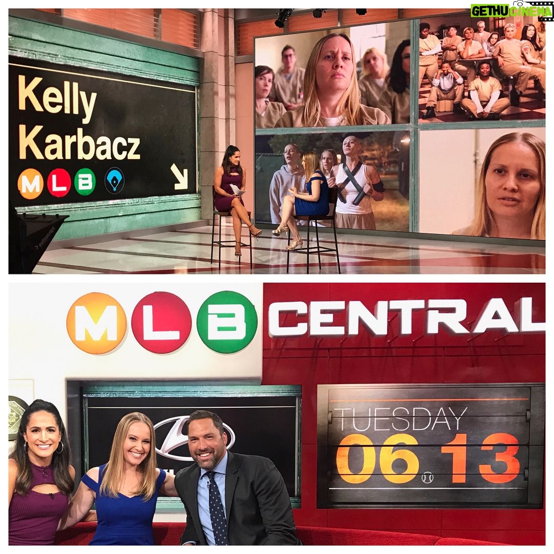 Kelly Karbacz - 1.4K Likes - Thank you @laurenshehadi and everyone at #MLBCentral - @mlbnetwork for having me on to chat about #oitnbseason5 and my beloved #NewYorkYankees !! Link to full interview on my FB & Twitter page. ⚾️🍊#OITNB #OrangeIsTheNewBlack #Sankey #MLB #MLBNetwork #Yankees @yankees @oitnb @personapr
Dress: @adriannapapell #adriannapapell