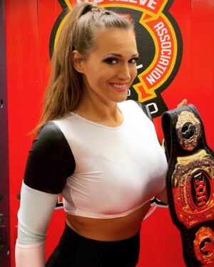 Kelly Klein Instagram - “Life isn’t about finding yourself. Life is about creating yourself.” -George Bernard Shaw
.
.
.
.
I have worked to get here. Because I WANT to be here.
This is my home. 
Championship or not. 
I will ALWAYS stand up for Women of Honor.

#wrestling #wrestler #prowrestling #prowrestler #champion #gatekeeper #kellyklein #positivevibesonly #bettereveryday #iamtheroad #fitnessmotivation #enjoythejourney #teamklein #womenswrestler #womenswrestlingmatters #womeninsports #ponytailbraids #ponytailpower