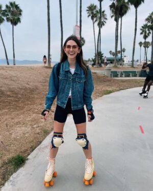Kelsey Bascom Instagram - everyone my age is getting married and having kids. meanwhile, I’m roller skating 🤪🛼🌴