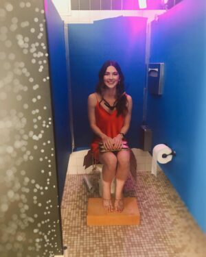Kelsey Bascom Instagram - I never thought sitting on a toilet could be so glamorous… 🚽✨🎬 @quartermovie