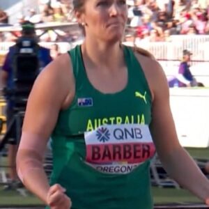Kelsey-Lee Barber Instagram - "OH YES! THAT IS MASSIVE!" 😱

@kelseyleebarber made history last year when she successfully defended her javelin world title! 🇦🇺🥇

Who will make more history at the 2023 #worldathleticschamps? Tune into SBS from August 19-27 to find out! 🍿