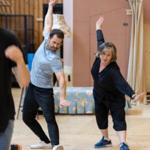 Kelvin Fletcher Instagram - Dancing with @quentyquestions in the most hilarious new comedy from Richard Bean and Oliver Chris….. it could ONLY be the National darling! 

Having a wonderful time and I can’t wait for you to come and see it! 

Link in the bio. 

Oh and yes that is a moustache 👨🏻😂