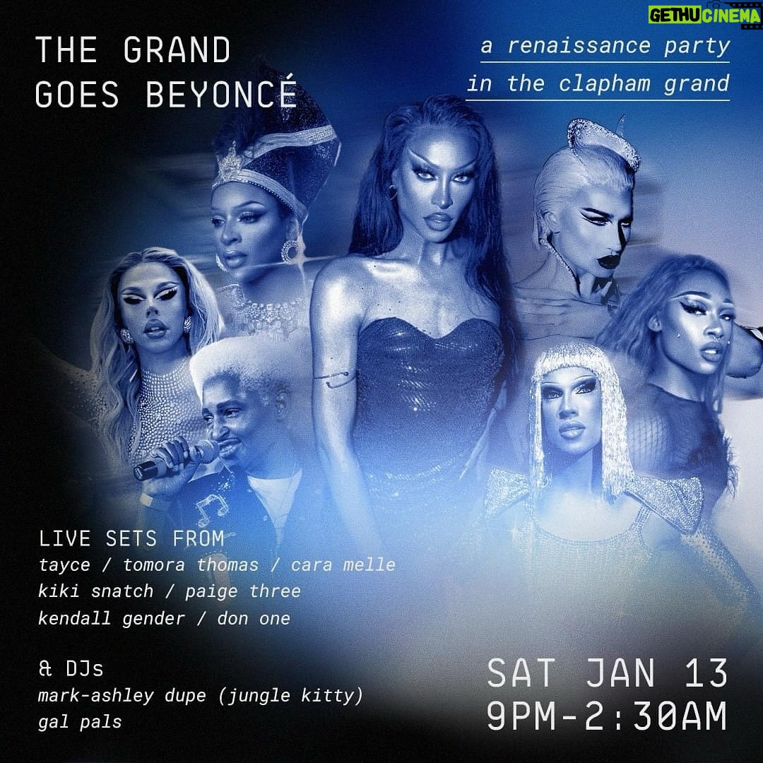 Kendall Gender - 825 Likes - The Grand Goes Beyoncé is joined by the iconic Kendall Gender and Don One, next Saturday! 🪩
🎟️ FINAL 150 TICKETS ON-SALE THROUGH OUR BIO!
SURPRISE! 🤩 Canada's Drag Race star Kendall Gender brings her very own Kenaissance to our stage complete with incredible looks and dancers, of course 💅
Plus the fabulous Don One will be bringing some Jay-Z energy to the show, hosting the evening and performing some special numbers 👀
They'll be joined by drag superstars Tayce, Cara Melle, Tomara Thomas, Paige Three and Kiki Snatch, as we celebrate the RENAISSANCE, and Queen Bey across all the ages 🕺
Then to keep the party going til 2:30am, we'll have Mark-Ashley Dupé and GalPals DJs, playing Beyoncé & friends all night long ✨